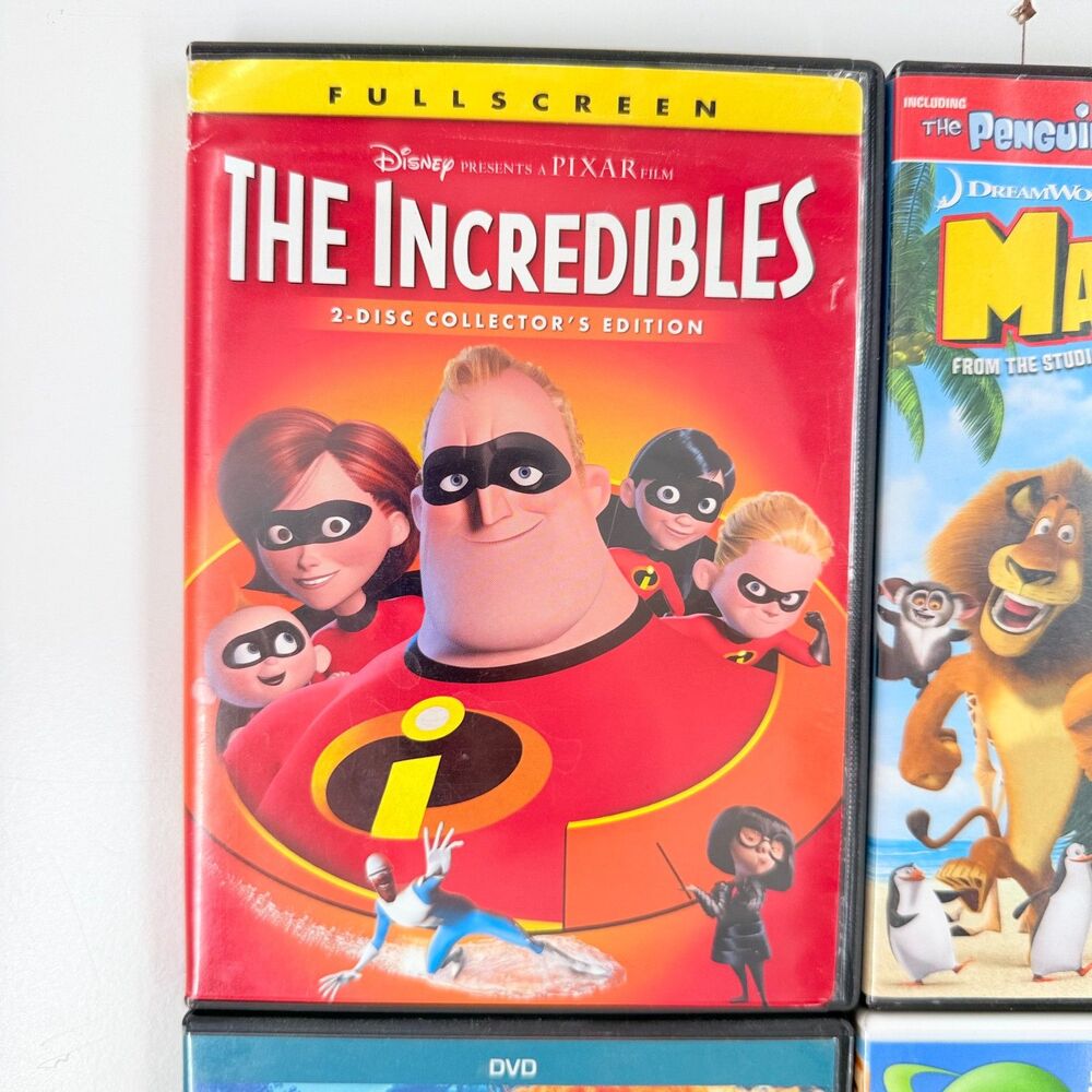 6 DVD Kids Movie Lot Incredibles Madagascar Ice Age Brave Planet 51 Robots - Picture 3 of 9